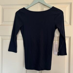 Stateside Navy Boatneck Tee